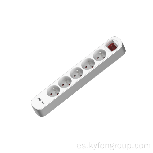 FRANCE 5 vías Power Strip con USB Tipo C